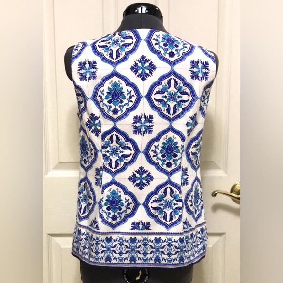 Talbots Medallion Print Shell Top - Picture 8 of 16